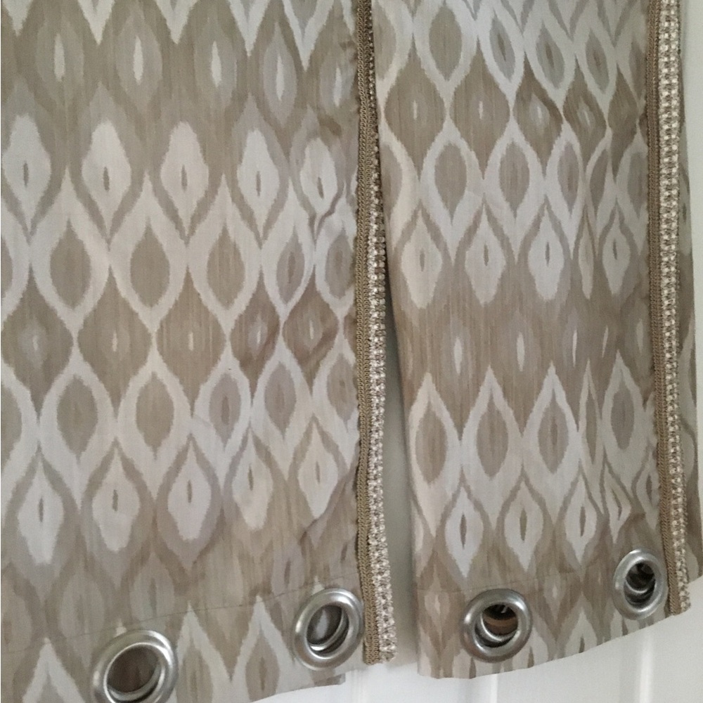 Geometric Patterned Curtain with Grommets from Wicker Emporium